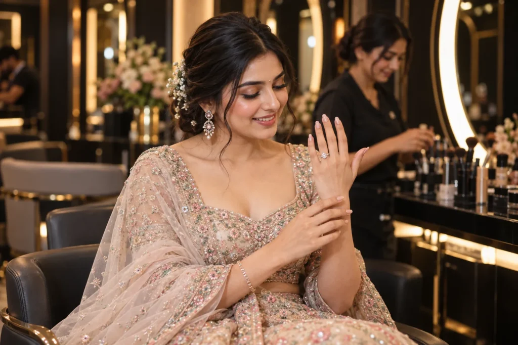 Engagement Makeup Ideas for Indian Brides – Stylelife Unisex Salon, Vasundhara