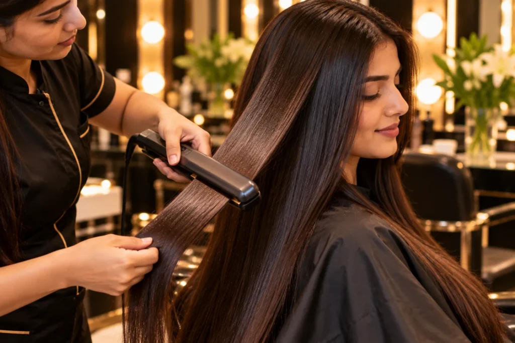Hair Straightening Treatment – Stylelife Unisex Salon, Vasundhara